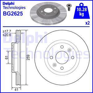 Delphi BG2625 - Disc frana parts5.com