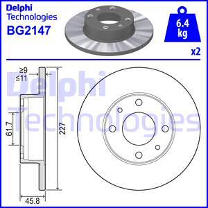 Delphi BG2147 - Disc frana parts5.com