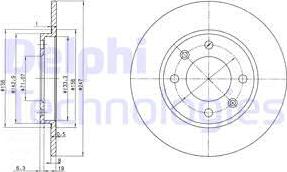 Delphi BG2800 - Zavorni kolut parts5.com