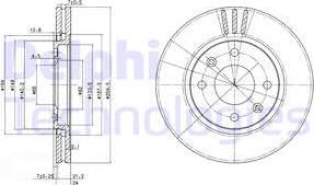 Delphi BG2871 - Brzdový kotouč parts5.com