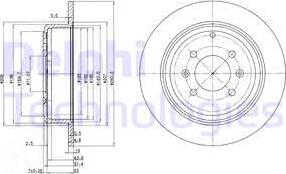 Delphi BG2873 - Brake Disc parts5.com