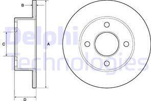 Delphi BG2343 - Féktárcsa parts5.com