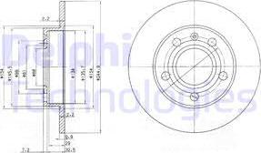 Delphi BG2753C - Tarcza hamulcowa parts5.com