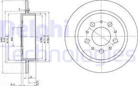 Delphi BG2718 - Disc frana parts5.com