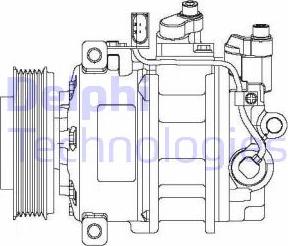 Delphi CS20475 - Compressor, air conditioning parts5.com