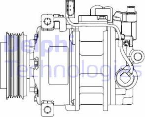 Delphi CS20522 - Kompresor, klimatizace parts5.com