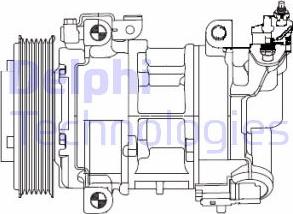 Delphi CS20325 - Compresor, aire acondicionado parts5.com