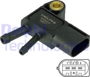 Delphi DPS00012 - Senzor, tlak ispušnih plinova parts5.com