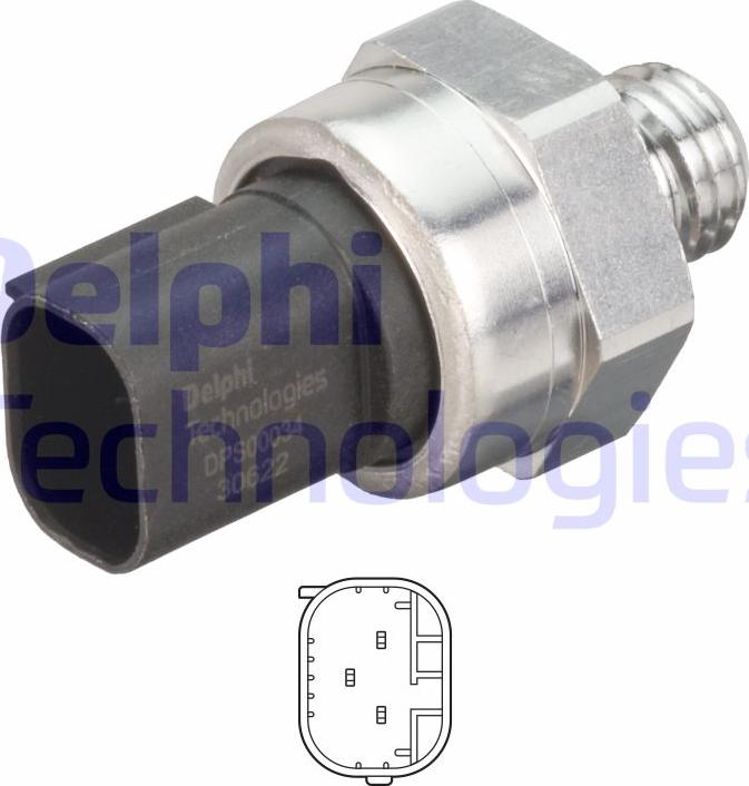 Delphi DPS00034-12B1 - Senzor, tlak výfukového plynu parts5.com