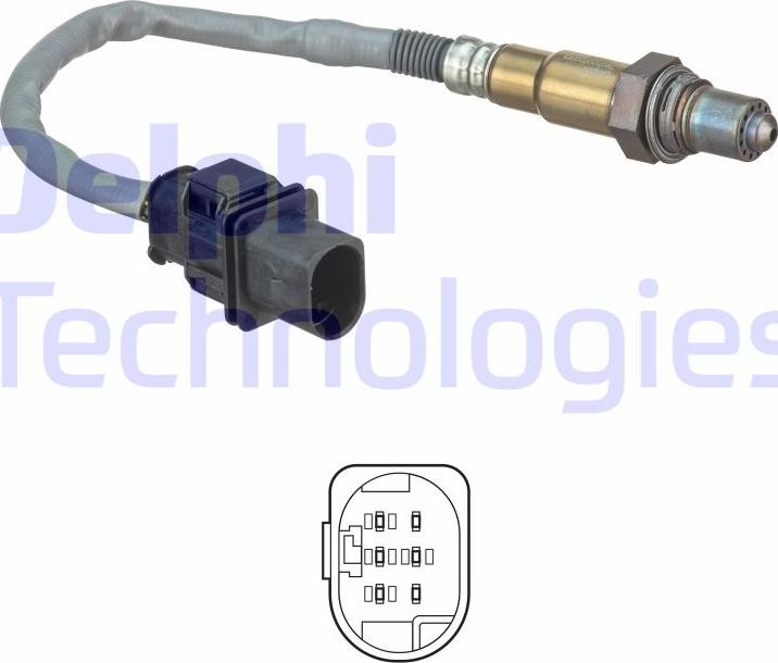 Delphi ES20555-12B1 - Sonda Lambda parts5.com