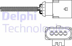 Delphi ES20303-12B1 - Ламбда-сонда parts5.com