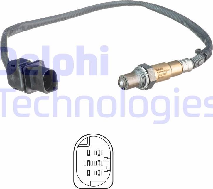 Delphi ES21081-12B1 - Lambda sensörü parts5.com