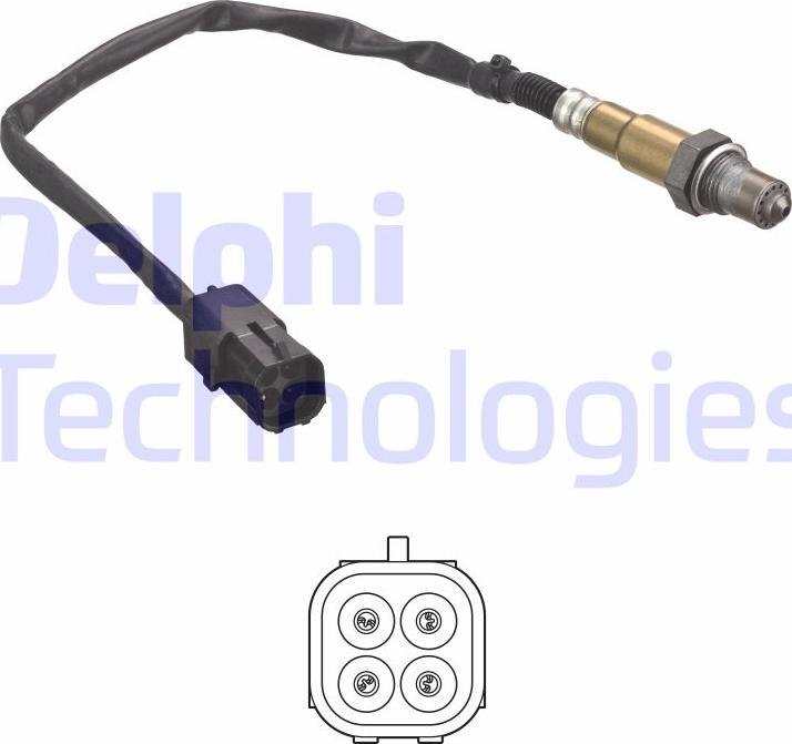 Delphi ES21075-12B1 - Sonda Lambda parts5.com