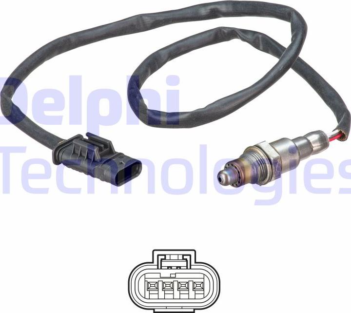 Delphi ES21198-12B1 - Sonda Lambda parts5.com