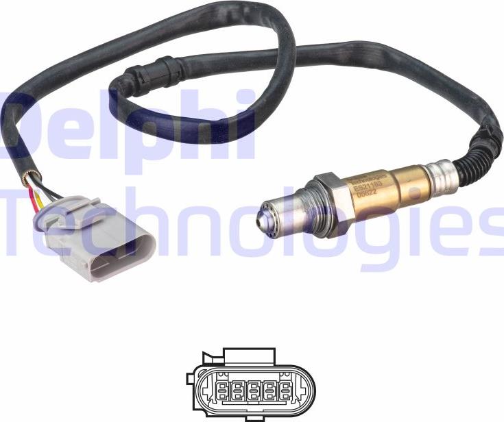 Delphi ES21183-12B1 - Lambda sensörü parts5.com