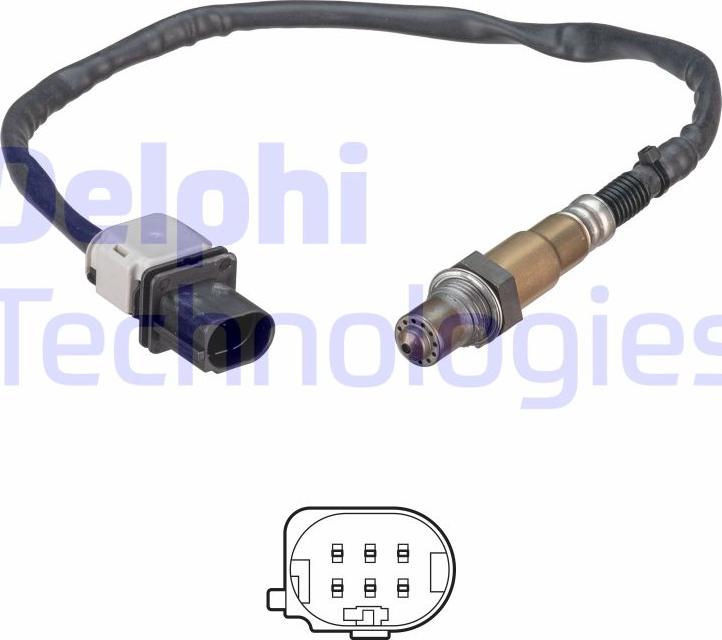 Delphi ES21302-12B1 - Ламбда-сонда parts5.com