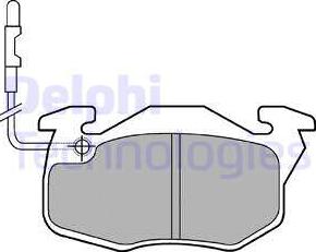 Delphi LP490 - Fékbetétkészlet, tárcsafék parts5.com