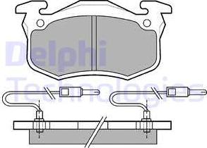 Delphi LP491 - Комплект спирачно феродо, дискови спирачки parts5.com