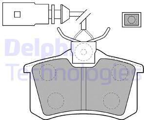 Delphi LP1556 - Bremsbelagsatz, Scheibenbremse parts5.com