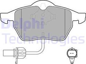 Delphi LP1672 - Fékbetétkészlet, tárcsafék parts5.com