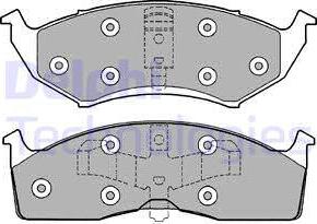 Delphi LP1166 - Set placute frana,frana disc parts5.com