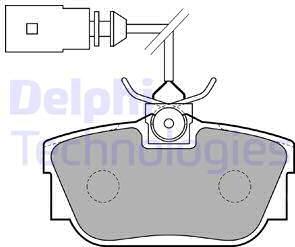 Delphi LP1733 - Sada brzdových platničiek kotúčovej brzdy parts5.com