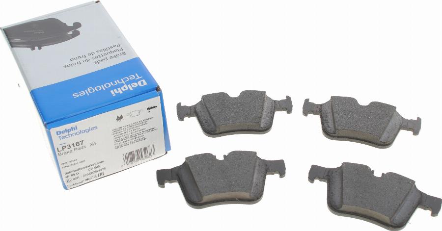 Delphi LP3167 - Brake Pad Set, disc brake parts5.com