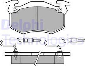 Delphi LP382 - Brake Pad Set, disc brake parts5.com