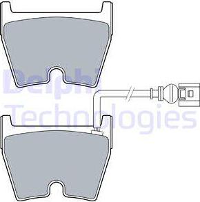 Delphi LP3266 - Sada brzdových destiček, kotoučová brzda parts5.com