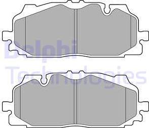 Delphi LP3272 - Комплект спирачно феродо, дискови спирачки parts5.com