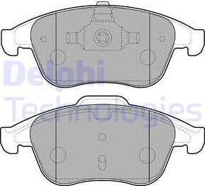 Delphi LP2181 - Komplet pločica, disk-kočnica parts5.com