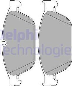 Delphi LP2292 - Комплект спирачно феродо, дискови спирачки parts5.com