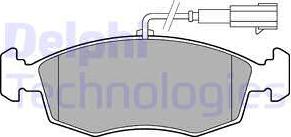 Delphi LP2288 - Brake Pad Set, disc brake parts5.com