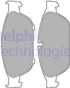 Delphi LP2238 - Тормозные колодки, дисковые, комплект parts5.com