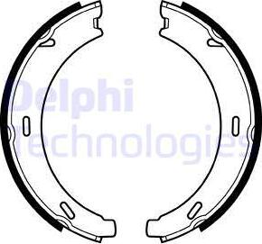 Delphi LS1958 - Σετ σιαγόνων φρένων, χειρόφρενο parts5.com