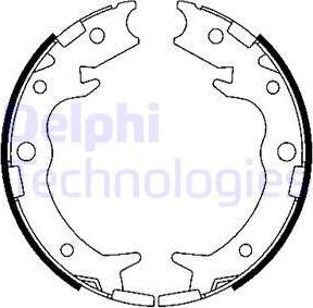 Delphi LS1900 - Zestaw szczęk hamulcowych parts5.com