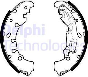 Delphi LS1980 - Brake Shoe Set parts5.com