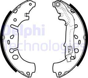 Delphi LS1981 - Brake Shoe Set parts5.com