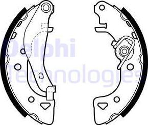 Delphi LS1976 - Sada brzdových čeľustí parts5.com