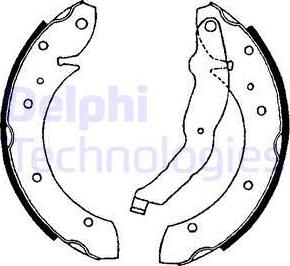 Delphi LS1634 - Brake Shoe Set parts5.com