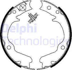 Delphi LS1899 - Σετ σιαγόνων φρένων parts5.com