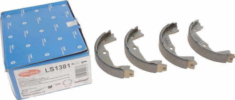 Delphi LS1381 - Brake Shoe Set, parking brake parts5.com