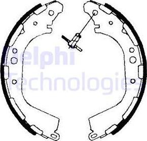 Delphi LS1709 - Juego de zapatas de frenos parts5.com