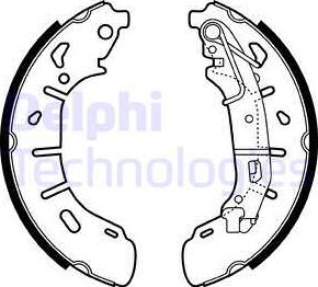 Delphi LS2050 - Brake Shoe Set parts5.com