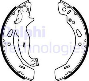 Delphi LS2016 - Brake Shoe Set parts5.com