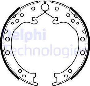 Delphi LS2034 - Brake Shoe Set, parking brake parts5.com