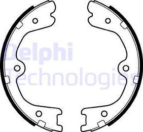 Delphi LS2037 - Brake Shoe Set, parking brake parts5.com