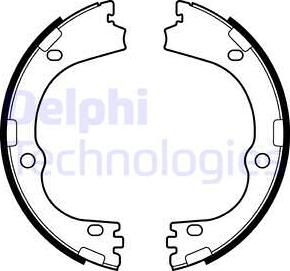 Delphi LS2166 - Komplet zavorne celjusti, rocna zavora parts5.com