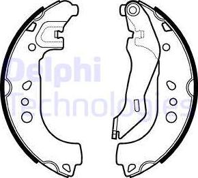 Delphi LS2107 - Sada brzdových čeľustí parts5.com