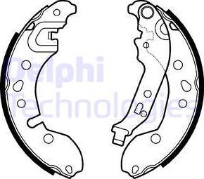 Delphi LS2124 - Sada brzdových čeľustí parts5.com